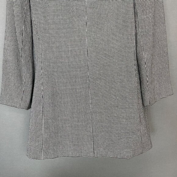 Vintage Paul Stanley Blazer Jacket Women Black White Single Button‎ Boxy Office - Picture 7 of 16